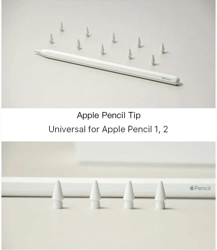 Дополнительная Замена наконечника для Apple Pencil 2, 2 пачки наконечников iPencil для iPad Pro 10,5 дюймов 12,9 дюймов 11 дюймов Стилус ручка с сенсорным экраном