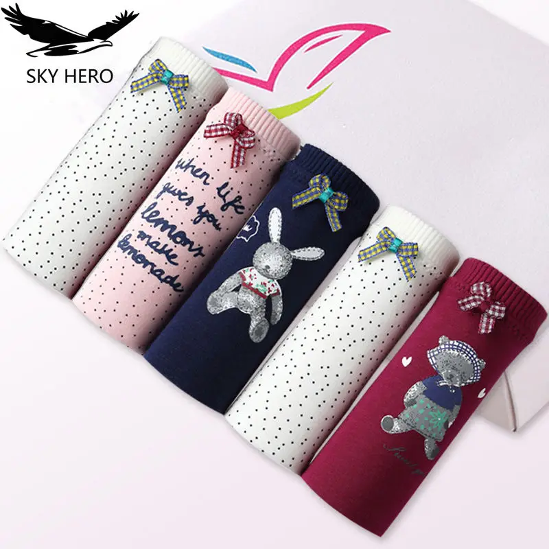 5 шт./лот высококачественные женские хлопковые трусы большого размера милые