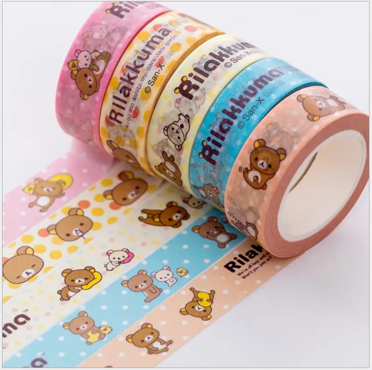 15 мм мультфильм Rilakkuma японские украшения васи ленты DIY планировщик дневник