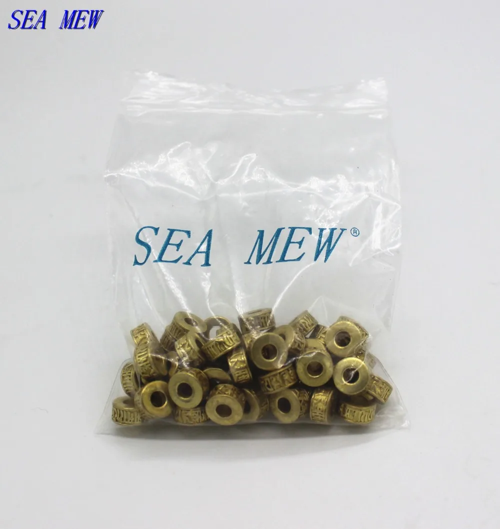 

SEA MEW Vintage Style Raw Brass Spacer Beads Hole Beads Tube Beads Nepal Beads DIY Parts For Jewelry making 50PCS
