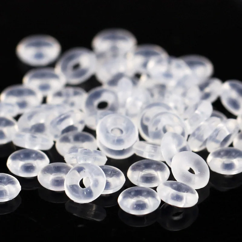 100 шт./лот цветные силиконовые резиновые пробки кольца разделительные бусины