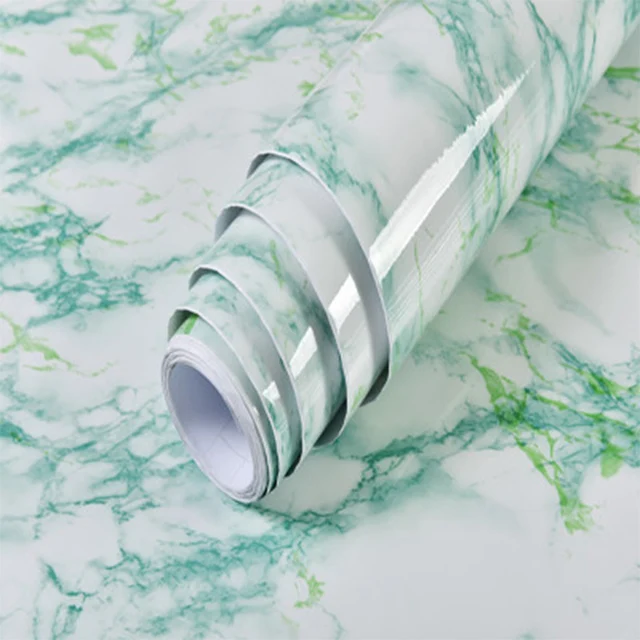 Marble Light Green 1 м/2 м современная мебель для гостиной настольная Водонепроницаемая мраморная настенная бумага виниловая самоклеющаяся контактная бумага сплошной цвет домашний декор - Цвет: Marble Light Green