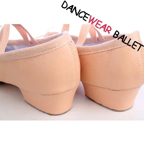 Кожаная обувь для тренировок танцевальная учеников балетная на каблуках оптовая