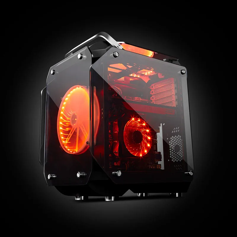 360*237*480 мм закаленное стекло ATX игровой системный блок RGB Air Cool водяное охлаждение корпус ПК Материнская рама полнобоковое прозрачное шасси