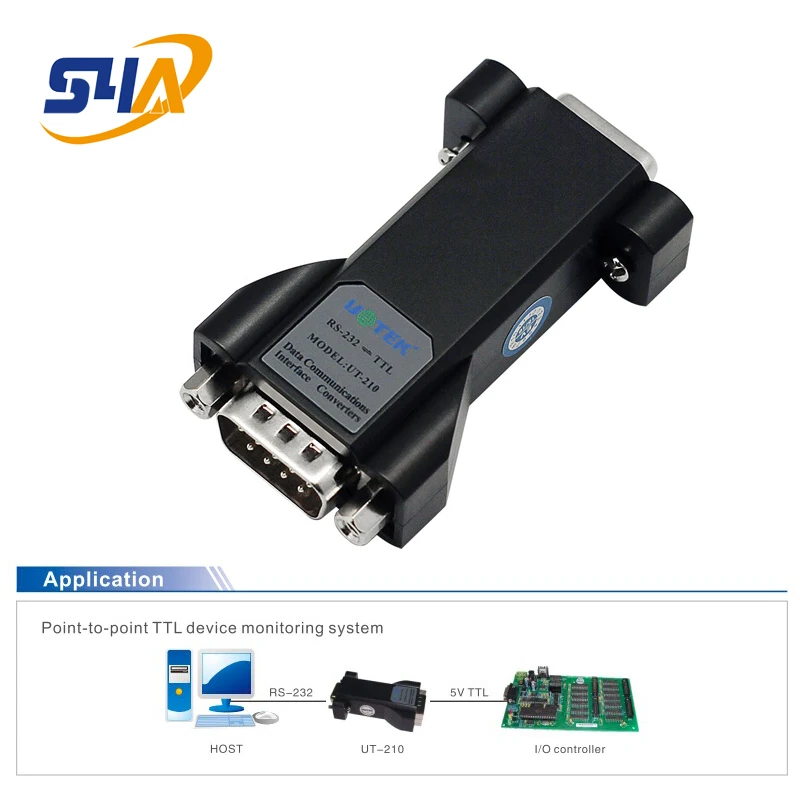 Интерфейс конвертера UT-210 в TTL совместим со стандартом EIA/TIA RS-232 TTL/COMS |