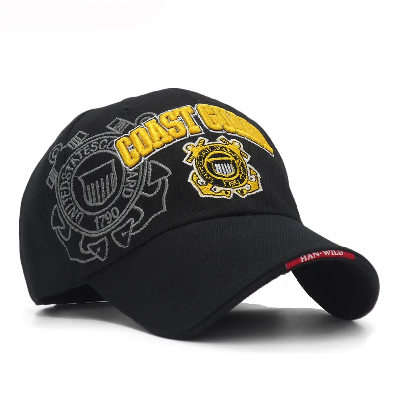 Повседневное США береговой охраны армии бейсбольная Кепка Bone ВМС Шляпа Snapback
