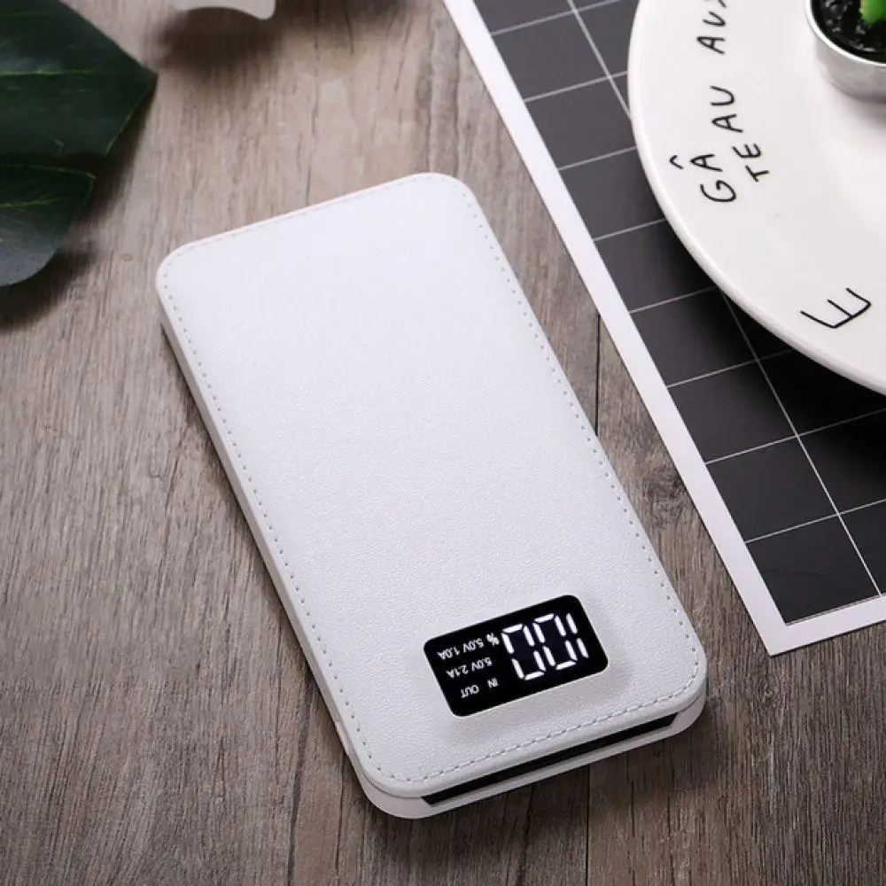 10000 мАч power Bank портативный мобильный телефон Chager зарядка ультра-тонкий ЖК-внешний аккумулятор для iPhone X Xiaomi samsung - Цвет: red