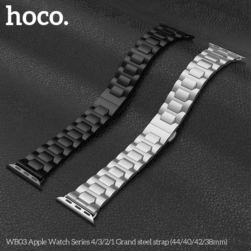 Ремешок HOCO из нержавеющей стали для Apple Watch 1 2 3 4 5 ремешок с пряжкой бабочкой iWatch