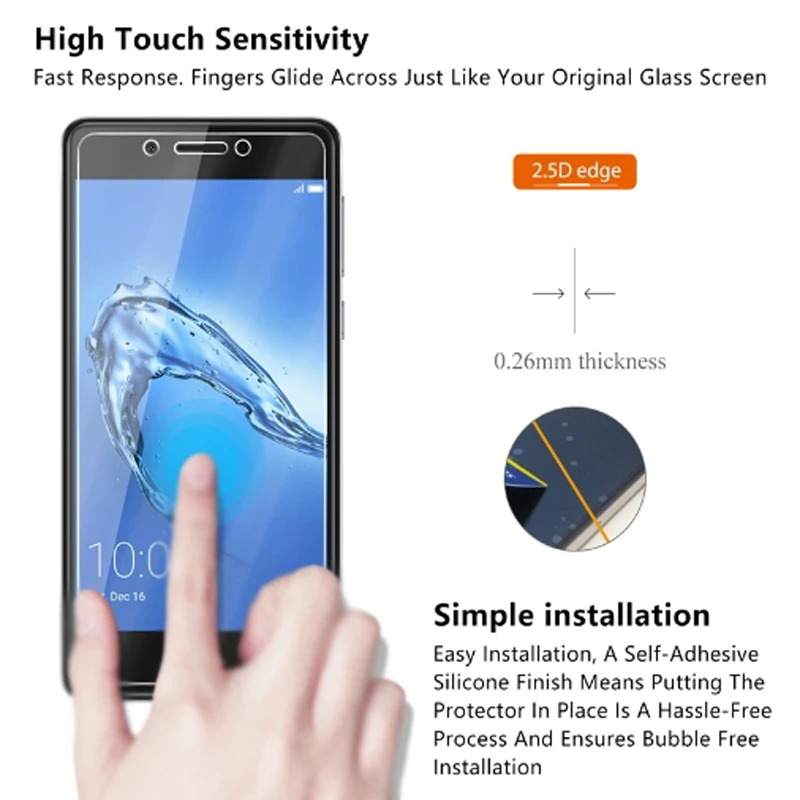 Honor6C Защитное стекло для huawei Honor 6C Pro 6CPro защита экрана Hwawei Honer 6 C C6 plus армированный лист закаленное стекло