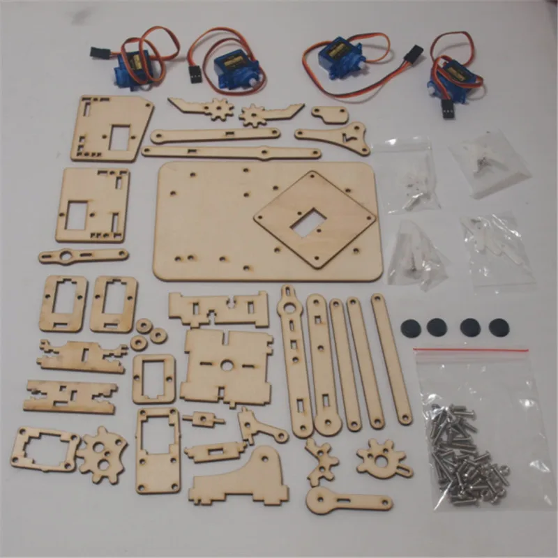 DIY meArm мини промышленный Роботизированный рычаг Делюкс набор лазерная резка