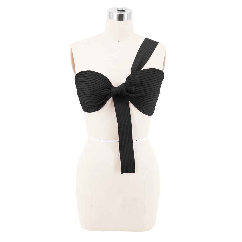 Женские топы на одно плечо черные винно красные с завязками лето 2019|Блузки| |