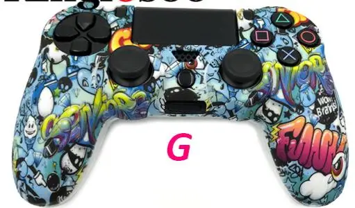 Мягкий рукав резиновый силиконовый защитный чехол для Dualshock 4 Playstation 4 PS4 Pro тонкий игровой контроллер - Цвет: G