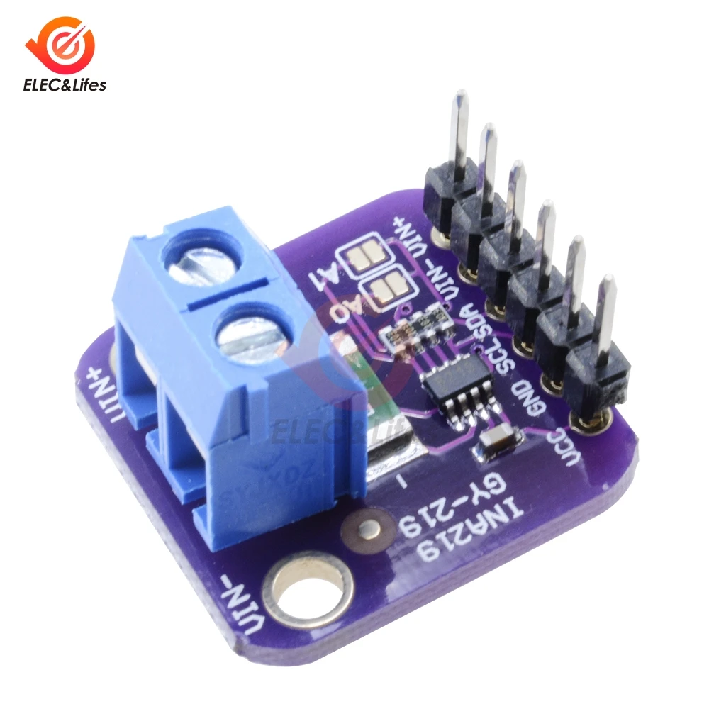 

INA219 I2C Interface GY-219 DC Current Current Sensor Breakout Power Module Board GY219 For Arduino DIY Kit