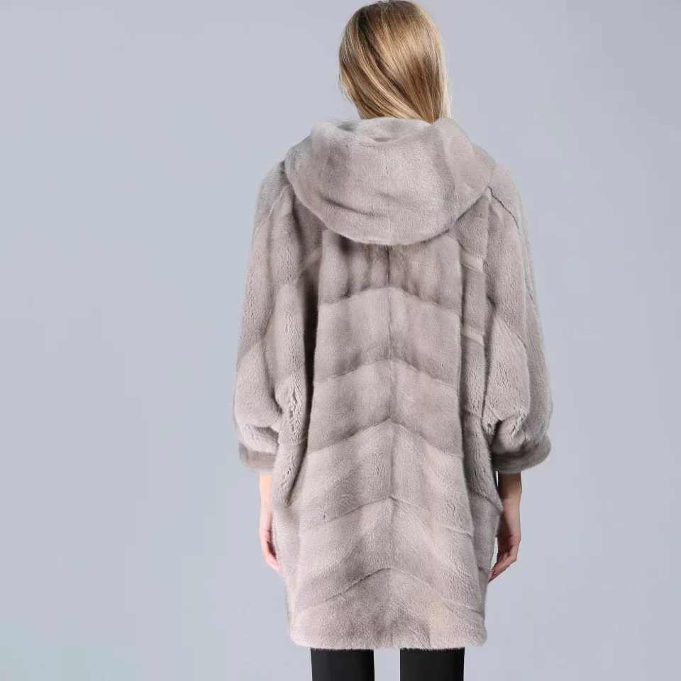 2021 брендовая роскошная женская куртка из натурального меха норки длинная