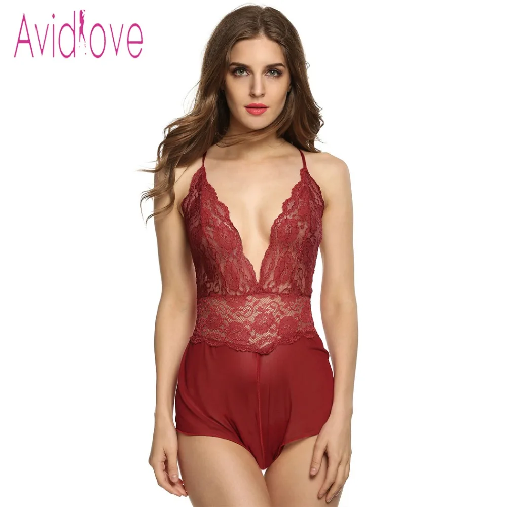 Avidlove сексуальное нижнее белье для женщин Ночное кружевное Сращивание ночные