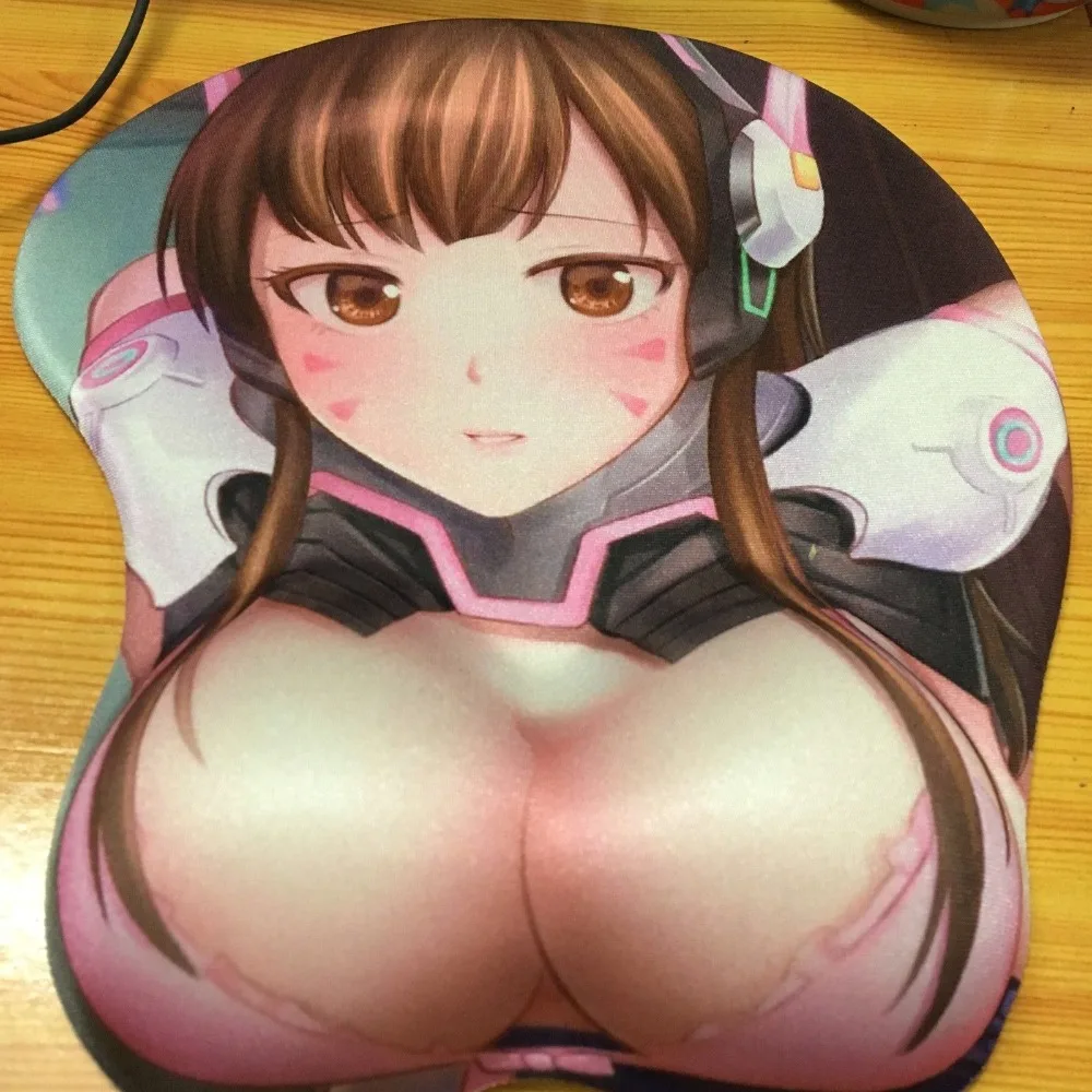 

Overwatch D.VA Sexy Chest Soft Gel 3D Mouse Pad Anime Gaming Mouse Pad -Ergonomic Mousepad With Wrist Support