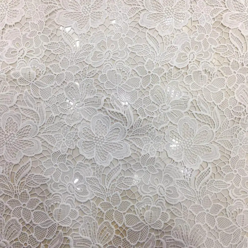 LASUI 2019 High quality 1 yard Hollow white embroidery Water Soluble Lace Fabric DIY evening dress cloth S0058 | Дом и сад