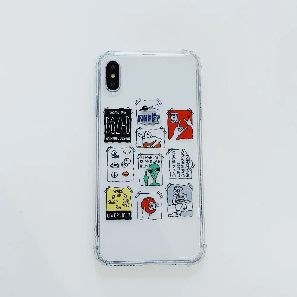 Модный противоударный силиконовый чехол с логотипом для iPhone X XR XS Max 8 7 6S Plus