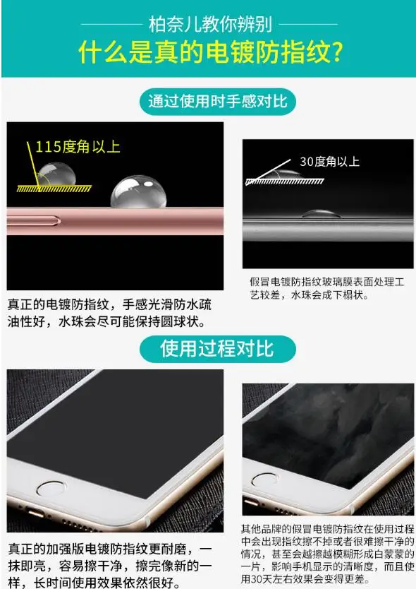 Bonaier 2 шт./лот тройное закаленное стекло 9H для iPhone 6 6S 7 8 Plus защита экрана хорошее