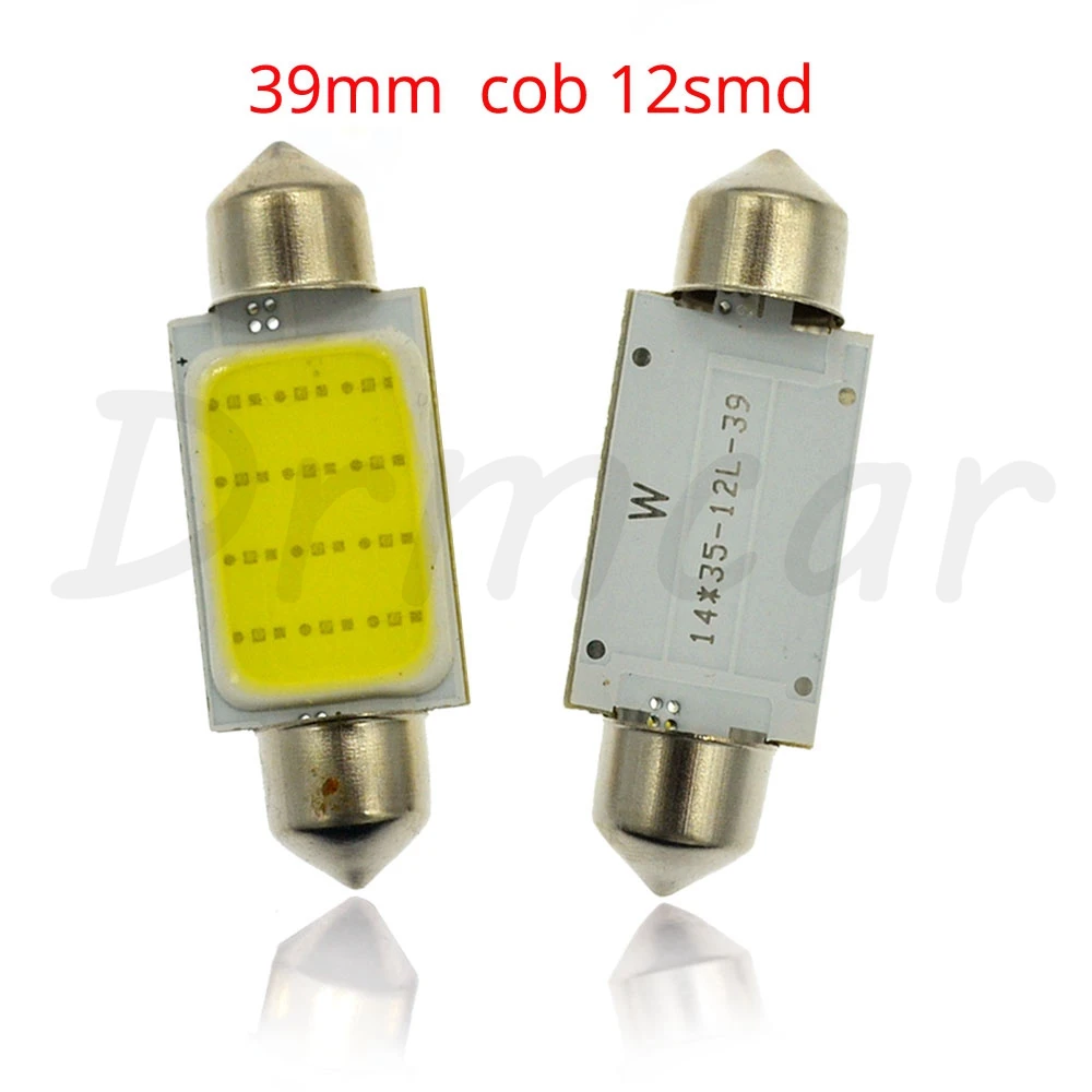 Белый 12 Led купол с фестонами светильник Cob C5W C10W лампы 31 мм 36 мм 39 мм 42 мм Автомобильные светодиодные лампы для чтения светильник номерного знака двери резервного копирования лампа