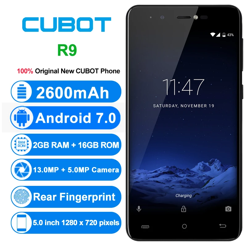 Оригинал Cubot R9 3g мобильные телефоны Android 7 0 2 ГБ Оперативная память 16 Встроенная 4