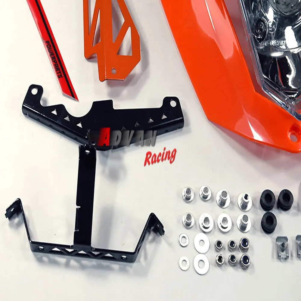 Emark оранжевый фар маска света монтаж кронштейна для KTM 125 200 390 Duke|for ktm|headlight maskktm bracket