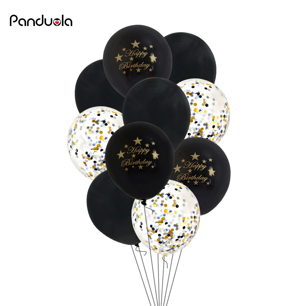 Черно-белый Гелиевый шар для вечеринки мальчиков детей на 4-й День рождения baby shower