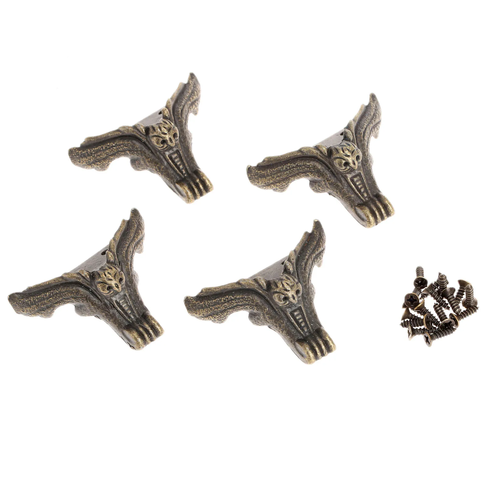 Декоративные металлические углы для мебели 4 шт. защитные деревянных шкатулок