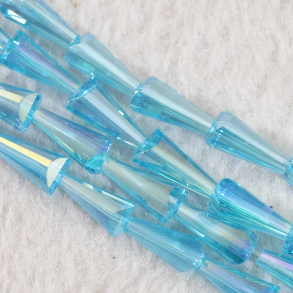 Unique 10x20mm glass crystal waterdrop teardrop 13 colors handmade jewelry loose beads 50pcs B993 | Украшения и аксессуары