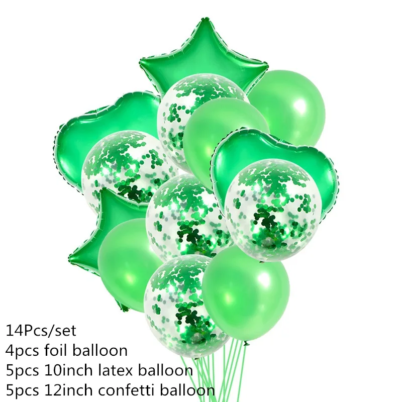 14pcs mix balloon Джунгли вечерние воздушные шары из фольги в виде животного зоопарка животных джунглей тематическая вечеринка на день рождения украшения Дети День рождения воздушные шары для вечеринки в стиле сафари Декор - Цвет: 14pcs mix balloon