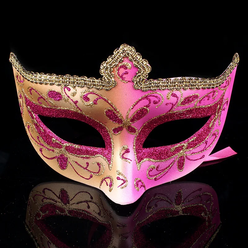 GNHYLL новая золотая Маскарадная маска Mardi Gras Note маска для женщин Венецианская маска Половина лица Венецианский шар маска для Хэллоуина Рождество