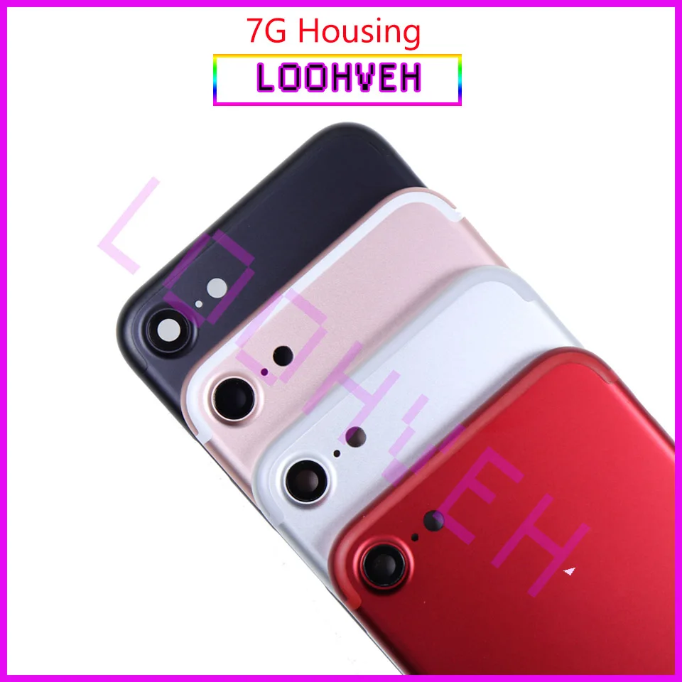 Задняя средняя рамка Шасси достижения полного заряда для IPhone 7 7g 7 Plus 8 чехол Корпус сборки Батарея крышка Дверь со шлейфом чехол
