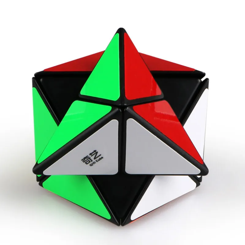 X Форма Магический кубик чёрный/Stickerless 3x3x3 первые твист куб головоломка стикер