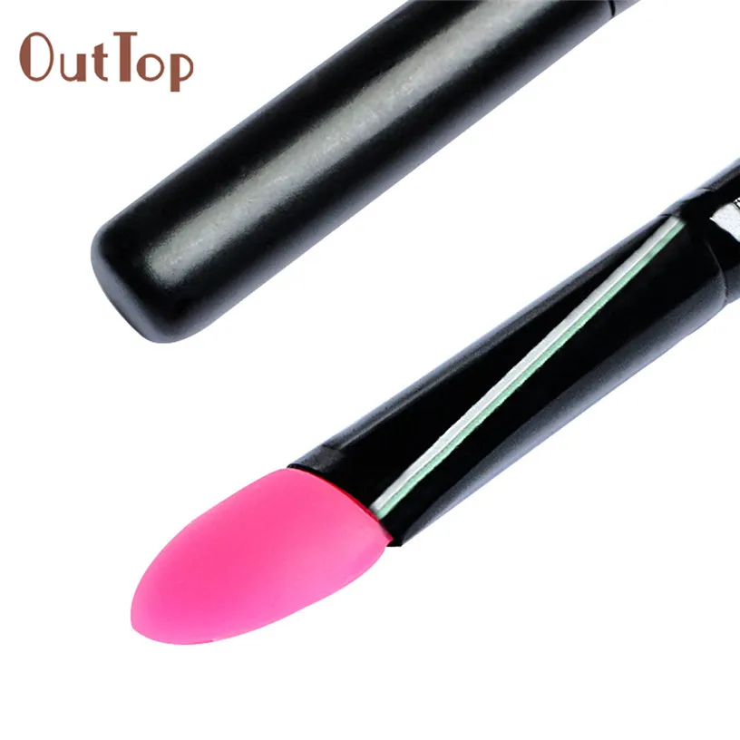 Лучшая сделка OutTop новая деревянная ручка для лица грязевая маска смешивающая кисть Косметический макияж тени для век набор кистей 1 шт. LSY1122 X0423 2 15