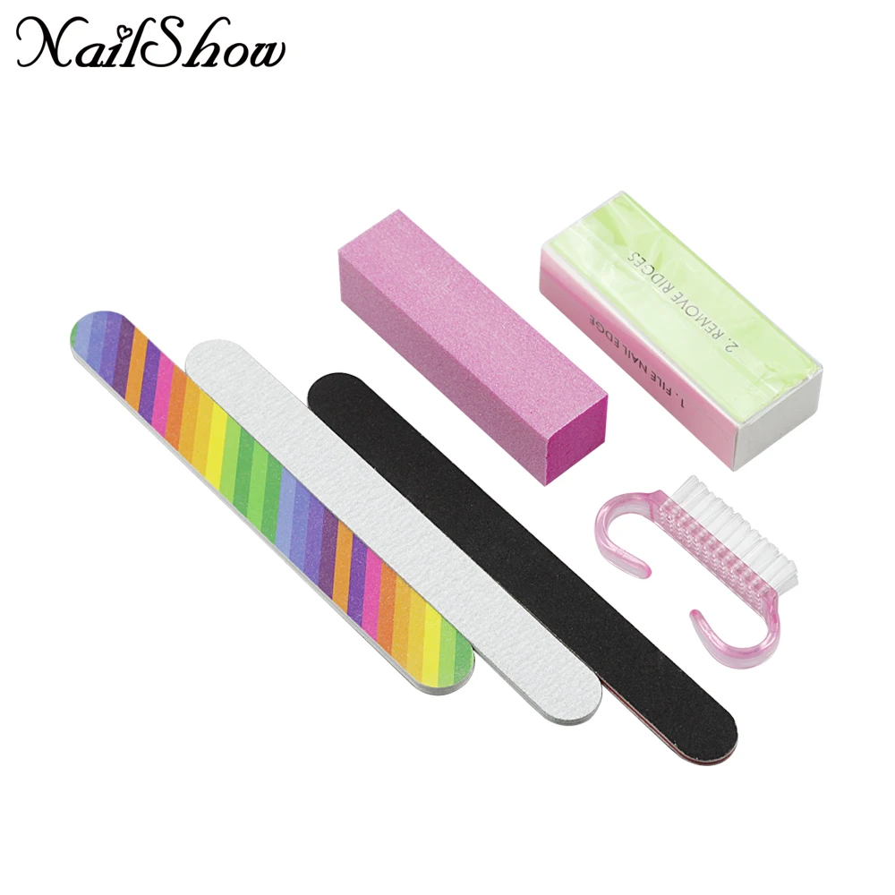 NAILShow 6 шт./компл. пилочки для ногтей кисть прочный полировка грубый песчаник Fing