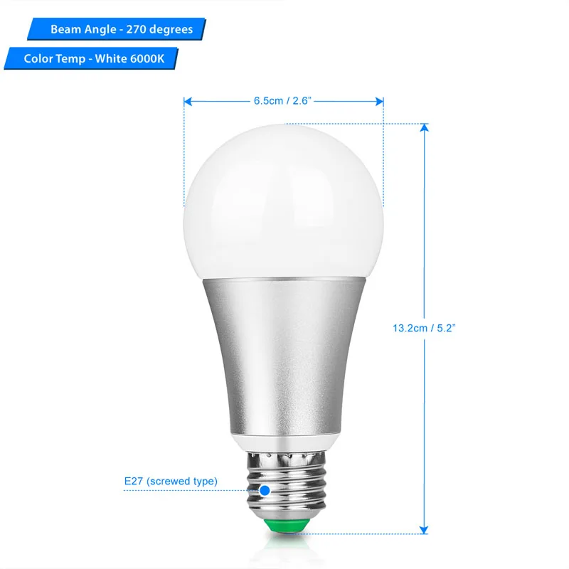 LemonBest E27 RGBW светодиодный светильник 10 Вт 85 265 в 110 В 220 RGB 120 цветов Пульт
