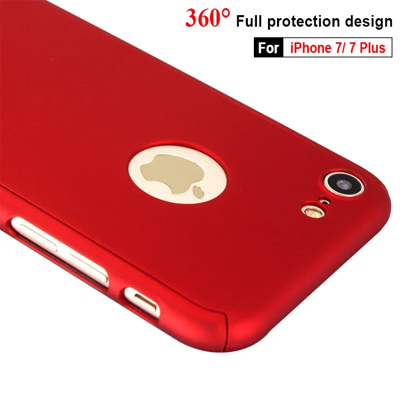 Новый роскошный 360 градусов полный охват чехол для телефона iPhone 7 плюс Coque матовый