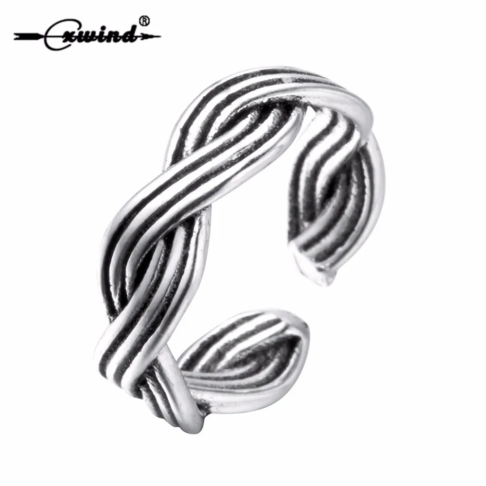 

Cxwind Vintage Infinity Cross Rings Jewelry Double Line Twist Open Finger Ring for Women Fine Party Gift Jewelry anillos mujer