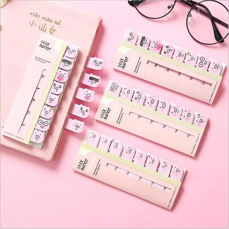 160 листов бумажные закладки в виде милых мультяшных животных|Закладки для книг| |