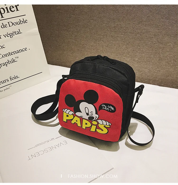 Детский плюшевый Кошелек disney г., новая Студенческая сумка на плечо для родителей и ребенка милая мини-сумка с принтом Микки Мауса для девочек