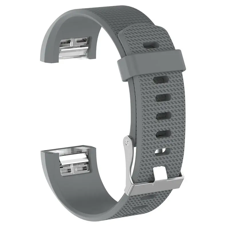 Gray Для fitbit charge2 умный силиконовый браслет ремешок замена спортивный ремешок браслет металлическая пряжка для Smart Charge 2 умный Браслет - Цвет: Gray