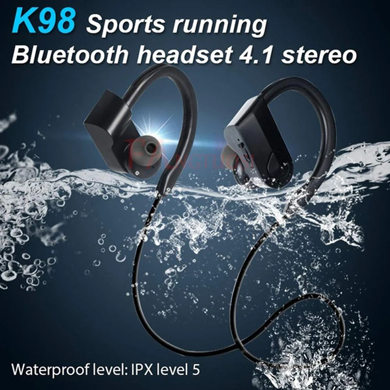 FANGTUOSI K98, беспроводные Bluetooth наушники, стерео, спортивные, для бега, гарнитура с микрофоном, свободные руки, ушные крючки, наушники для samsung, Xiaomi
