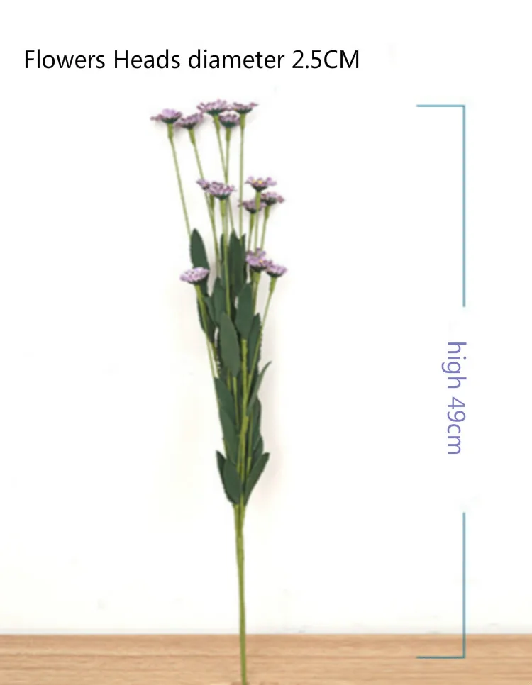 1 букет 15 головок искусственная ромашка цветы для дома свадебные украшения 2 5 см