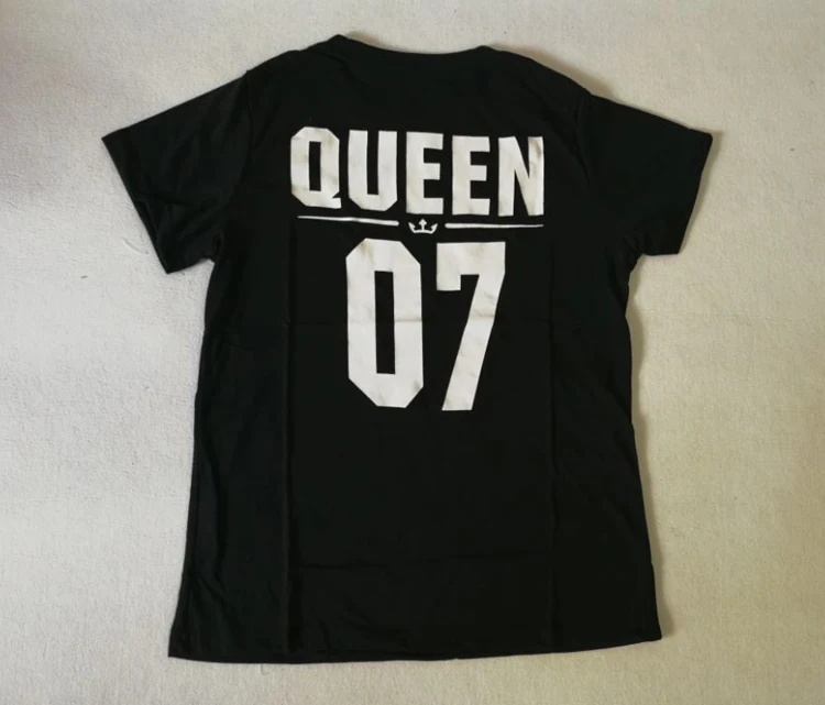 Family Look Short sleeved T-shirt Father Son Mother and Daughter Clothes 01 King Queen Prince Princess Family Matching Outfits