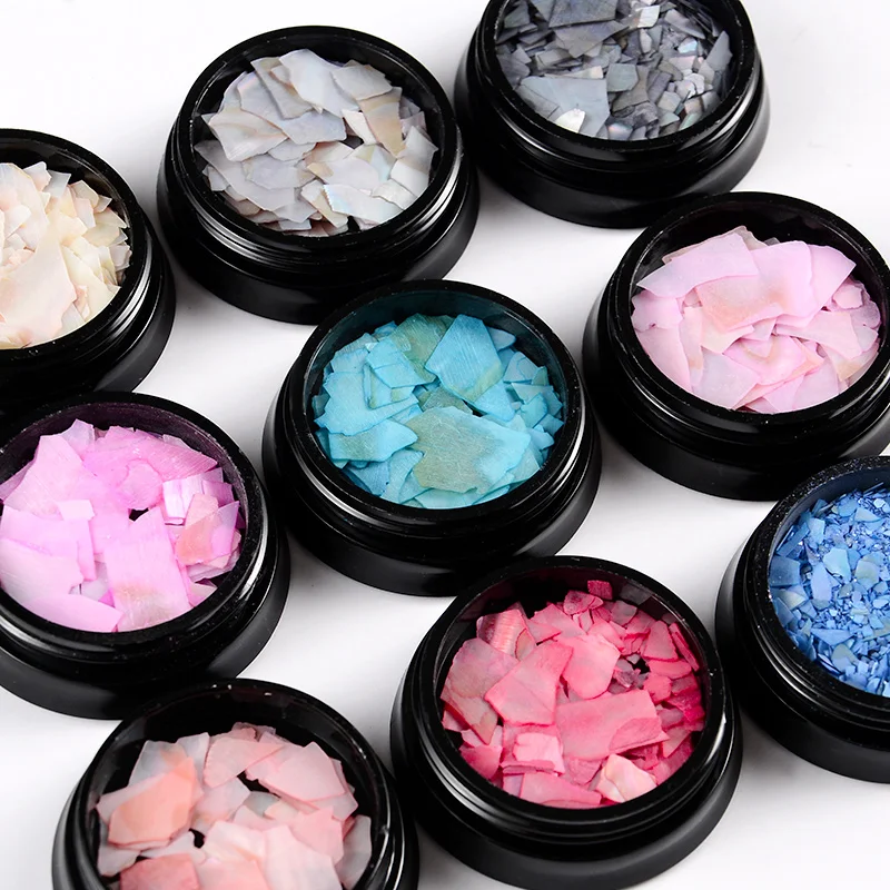 1 коробка нестандартные блестки в виде разбитых ракушек искусственные украшения