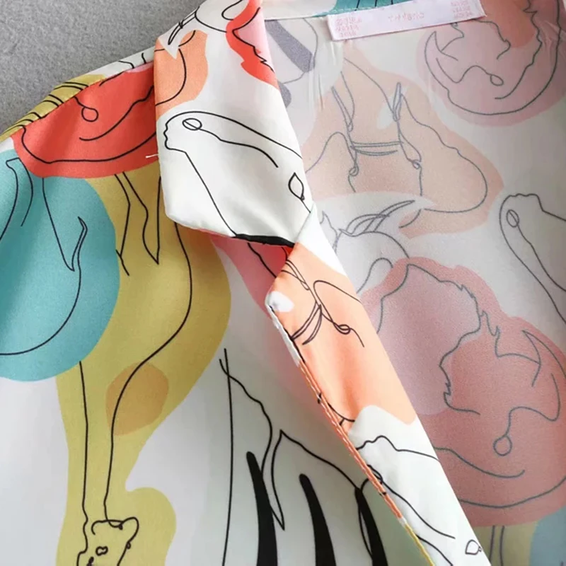 2019 Гладиатор с ремешками животных Модные принты рубашки ZA Для женщин летние