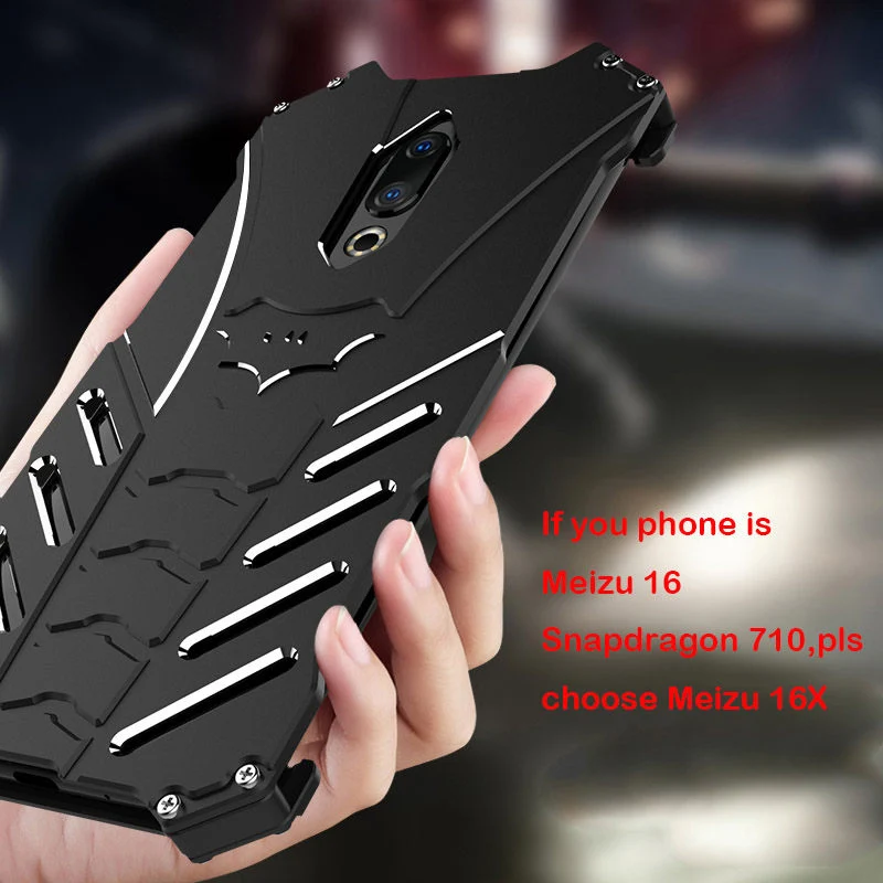 Meizu 16X чехол R-Just Роскошный металлический защитный для 16th 16 Plus алюминиевый Snapdragon 710