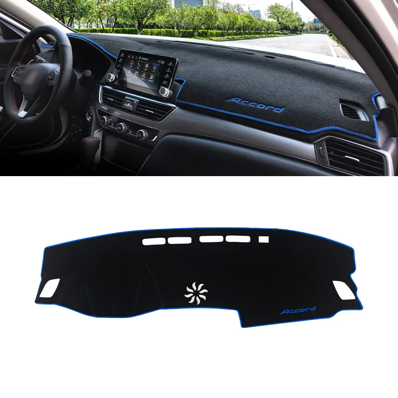 Blue Side Чехол для приборной панели автомобиля Honda Accord 10th, коврик для приборной панели, коврик для приборной платформы, настольные ковры, накладка на подушку, защитные аксессуары - Название цвета: Blue Side