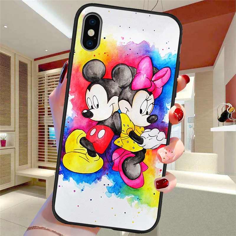 H1866 Мультфильм для iPhone X XR XS Max 5 5S SE 6 6S 7 8 Plus Oneplus 5T Pro 6T чехол для телефона Funda Coque Etui funda capinha mouse - Цвет: H1866