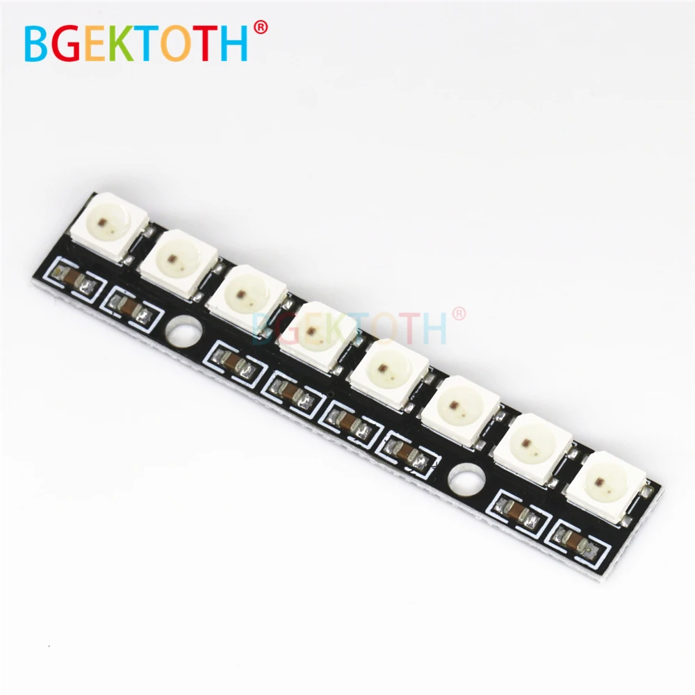 8-канальный WS2812 5050 RGB светодиодный индикатор встроенная полноцветная макетная